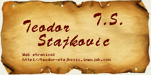 Teodor Stajković vizit kartica